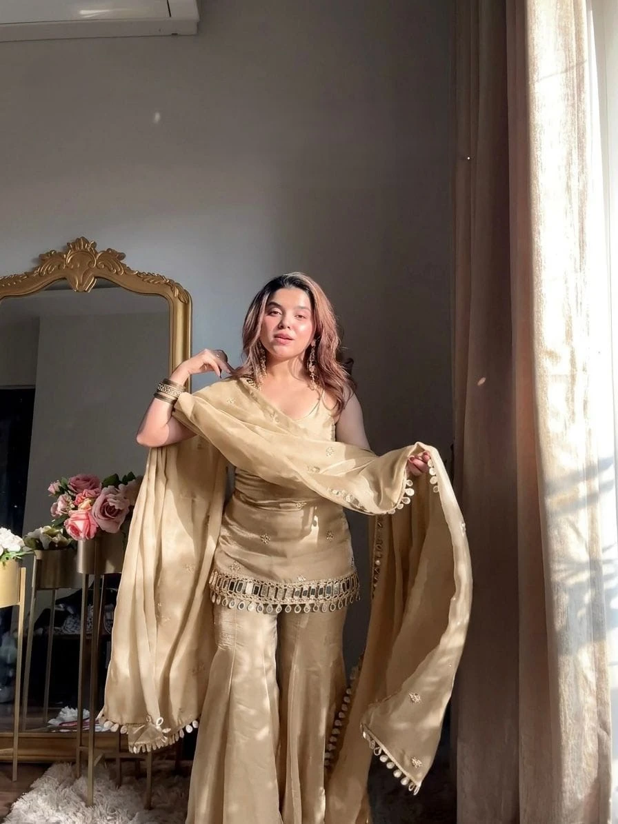 Premium Party Wear Sharara Set With Intricate Sequin Work Design